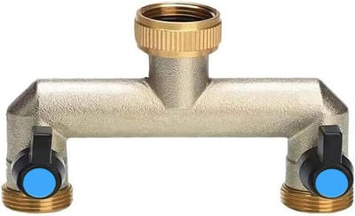 Dubbele Slangconnector voor Tuin - 2-Weg Verdeelstuk voor Tuinslangen, Kranen en Waterafvoer