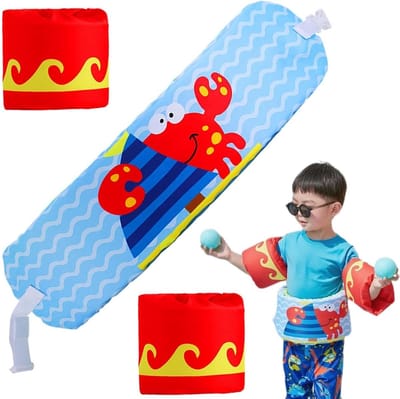 Kinderen Zwemgordel - Zwemband Kinderen - Veilig Zwemmen Leren - Opblaasvrij Ontwerp - 110-140 Cm - Blauw