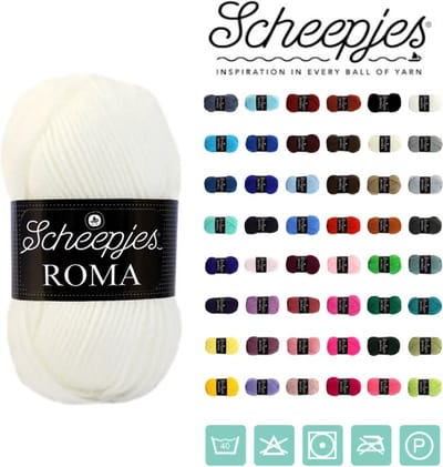 Scheepjes - Roma - 1501 Wit - set van 10 bollen x 50 gram
