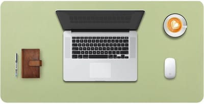 Famanu – Bureauonderlegger - groen - bureaumat - bureaubescherming - schrijfblok - voor laptop/toetsenbord/muis - waterdicht - antislip - 70 x 35 cm - lichtgroen