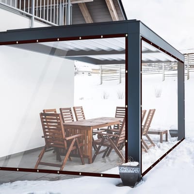 Duurzaam en Transparant Zeil met Oogjes, Waterdicht en Beschermend voor Balkon, Tuin en Kwekerij (1 m x 2 m)