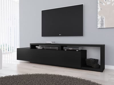 Meubella - TV-Meubel Bello - Mat Zwart - 219 cm