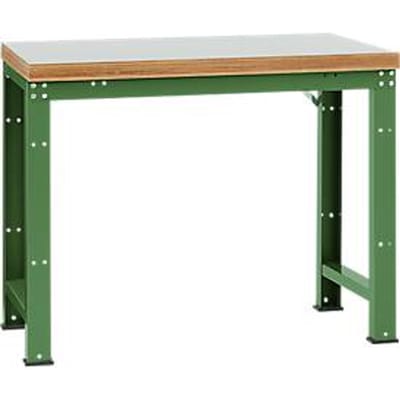 Manuflex werkbank Profi standaard, Tafelblad kunststof B 1250 x D 700, resedagroen