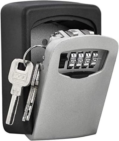 Hoogveilige sleutelkast – Safe Key muurkluis – 4-cijferig combinatieslot – sleutelkluis – voor het opslaan van sleutels.