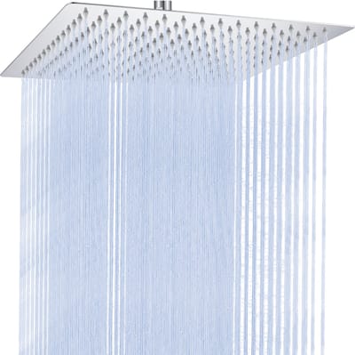 DERW MAX Regendouchekop 30 CM Vierkant - Waterbesparende Douchekop - Hoge Druk - Hoofddouche - Anti-kalk Douchekop - RVS - Chroom
