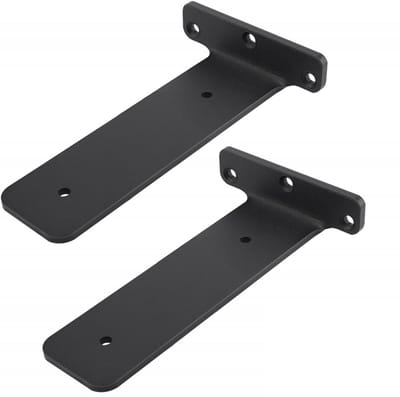 2 stuks - Ondersteuningsframe - steunframe - Muurbeugel - Metalen Plankbeugels - Zwevende Plankbeugel - roestvrijstalen beugel - plankdragers met dikke schroeven - meubelaccessoires - zwart - 150mm