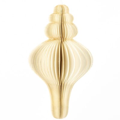 Papieren honeycomb hanger wit