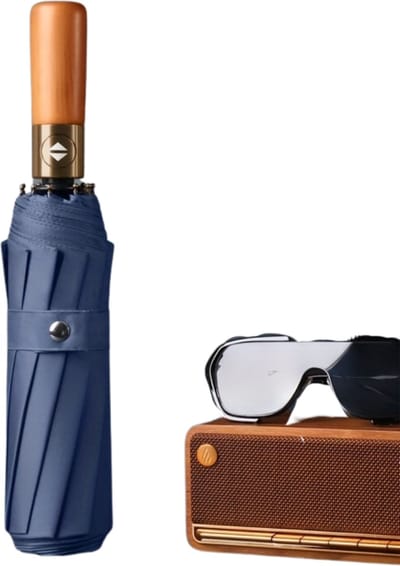 Livano Windproof Paraplu - Opvouwbaar - Moderne Stormparaplu - Stormproef - Automatisch Uitklapbaar - Umbrella - Blauw