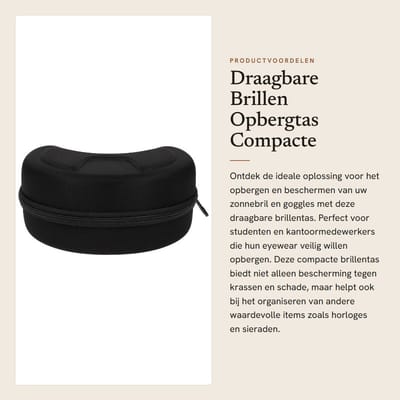 Dailygoods- Brillen Opbergtas Duurzaam - Brillenkoker - Brillendoos - Brillenhouder - Bescherming - Compacte Opbergtas