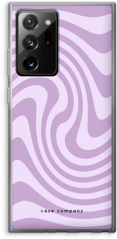Case Company® - Hoesje geschikt voor Samsung Galaxy Note 20 Ultra hoesje - Swirl Paars - Soft Cover Telefoonhoesje - Bescherming aan alle Kanten en Schermrand