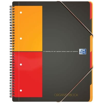 Oxford 100102777 Collegeblok Grijs, Oranje, Rood DIN A4+ Geruit Aantal paginas: 80