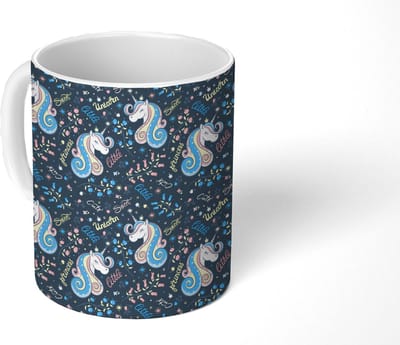 Mok - Koffiemok - Unicorn - Quote - Regenboog - Patronen - Mokken - 350 ML - Beker - Koffiemokken - Theemok