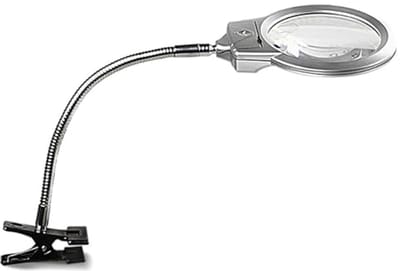 Vergrootlamp met LED Licht voor Tafel, Klembare Vergrootglas voor Lezen en Handwerken