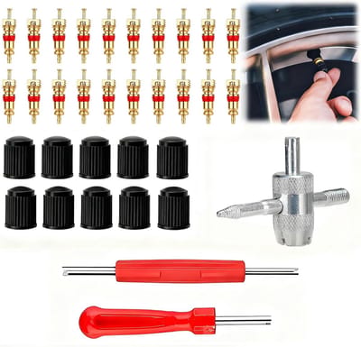 Ventiel Reparatie Set - Band Gereedschap - Auto Motor Fiets - 34 Delige Kit