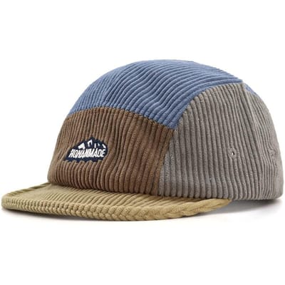 Casquette de Baseball 5 Panneaux pour Femme en Velours Côtelé Doux Colorblock Petit Rebord Sangle Réglable Coupe Confortable Casual Sport Extérieur Adjustable 56-60cm gray
