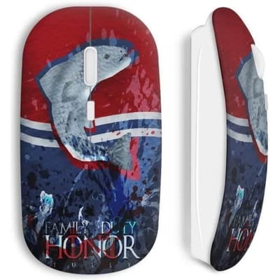 Souris sans fil - Game of Thrones - Family Duty Honor - Rouge - USB Wi-Fi - Compatible Mac et PC