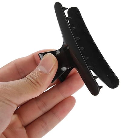 Allecto - Kappersgereedschap - Haarclip - Duurzaam en eenvoudig te bedienen - Zwart - Salonclips - Perfect voor kappersvrouwen - 12 stuks