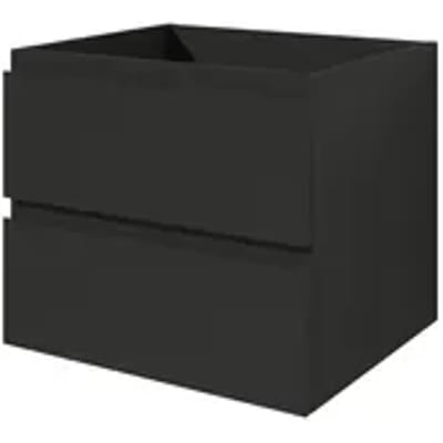 Aquavive Wastafelonderkast Napoli 60cm - Zwart Mat - Met 2 Lades