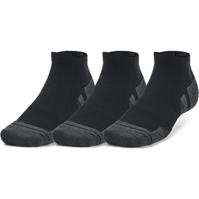 Under Armour UA Performance Tech 3pk Low Unisex Sportsokken - Zwart - Grijs
