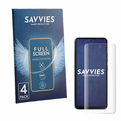 Savvies - Screenprotector voor Motorola Moto G37 - Folie Beschermfolie transparant volledig dekking 4 Stuks