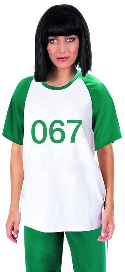 Squid Game T-Shirt 067 Groen/Wit - Maat S