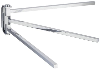 Cosensi- Handdoekenrek draaibaar - Handdoekhouder badkamer - Handdoekenrek keuken - Wandmontage - Messing - Chroom afwerking - 3 stangen