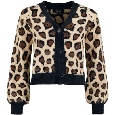 Rock Rebel by EMP - Rock Cardigan - Modern Leopard Print - S tot XXL - voor Vrouwen - zwart-bruin