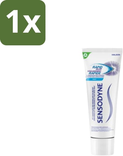 1 x Sensodyne – Tandpasta – Rapid Relief – 75 ml - Gevoelige Tanden - Tandpasta - Pijnverlichting - Tandgevoeligheid - Sensodyne Rapid Relief