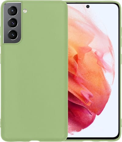 Hoesje - Geschikt voor Samsung Galaxy S21 - Sterk & Shockproof - Siliconen Case - Hoes Cover - Telefoonhoes - Groen