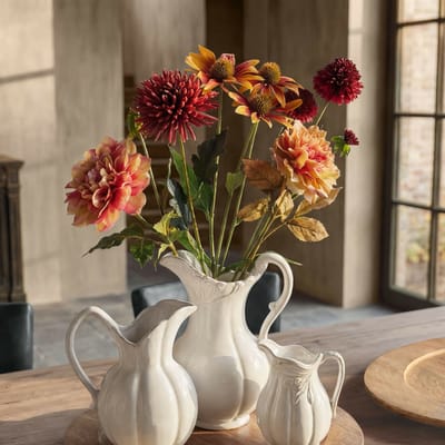 LOBERON Decoratieve bloem set van 4 Zévrine bont