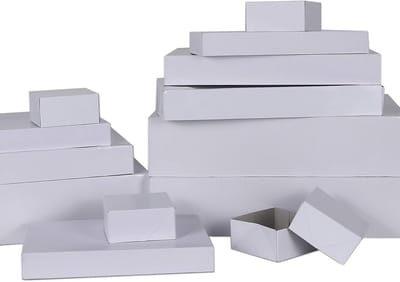 13-delige Set Witte Geschenkdozen met Deksel - Diverse Maten - Luxe Inpakdozen voor Cadeaus