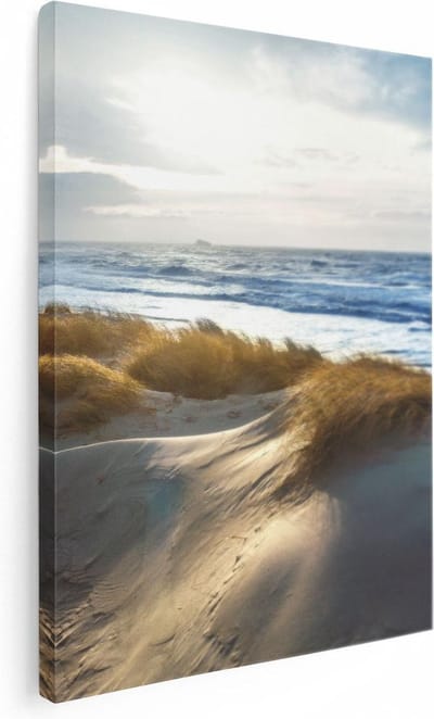 Artaza Canvas Schilderij Duinen - 30x40 cm - Klein - Wanddecoratie Strand En Zee - Muurdecoratie Zeezicht - Kamer Accessoires Woonkamer