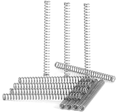 Drukveren Roestvrij Staal - Compressieveren Metalen - Montage Reparaties - Hoge Elasticiteit - 35 mm Lengte - Zilver