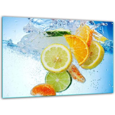 TMK ArtDeko D30x22 - Glazen Snijplank - Getemperd Glas - 30x22cm - Antislip Siliconen Voetjes