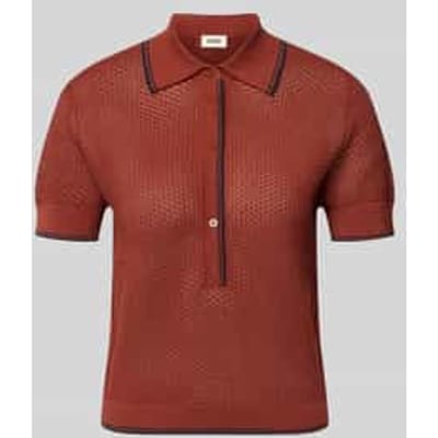 Gebreid shirt met polokraag en knoopsluiting model 'MEROPE'