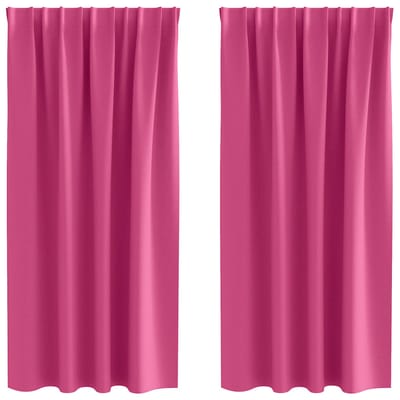 vidaXL Zwart-out Gordijnen met Ringen 2 st Felroze 175 x 140 cm