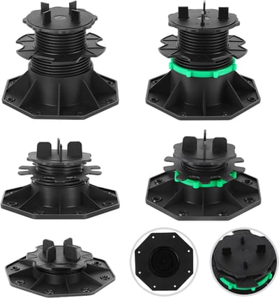 Terrasdragers Verstelbare - 20 stuks 19-28mm - Tot 800 kg - met afstandhouder - Antislip drainageontwerp - Eenvoudig te installeren - Vlonderdrager