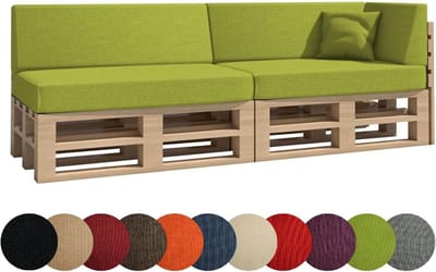 Palletkussens Set - Tuinkussens Bankkussens - Comfortabel Zitten - Waterafstotend Polyester - Set van 6 - Groen
