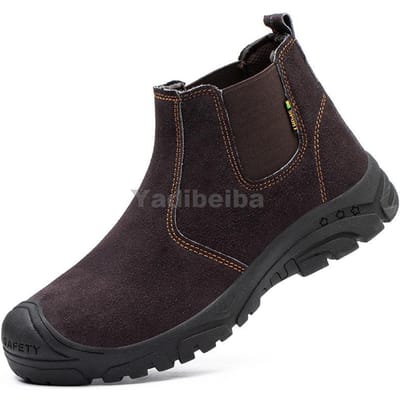 Heren Lasser Werkschoenen Anti-Smash Beschermende Werklaarzen Stalen Neus Veiligheidsschoenen Suède Onverwoestbare Veiligheidsschoenen Heren Schoenen 36 black