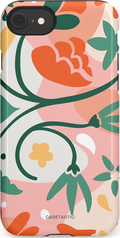 Casetastic Hoesje Geschikt voor Apple iPhone 7/8/SE - Stijlvolle Beschermende Duo-layer Case - Bloesem Pastels