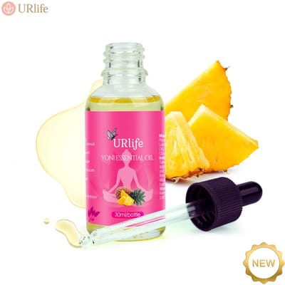 URlife Yoni Olie Ananas – Vaginale Olie | Yoni Oil – pH-Neutraal – 100% Natuurlijk – Hydraterend, Antibacterieel & Geurverfrissend – Intieme Verzorging