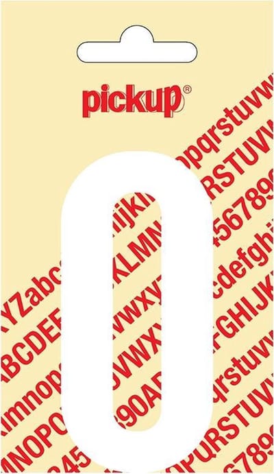 Pickup plakletter Nobel 90 mm wit O - 31012090O