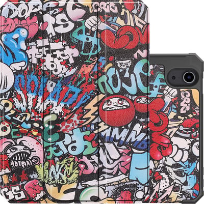 Hoes - Geschikt voor Apple iPad Mini 6 (2021) - 8.3 inch - 6e Generatie - Dun & Stevig - Trifold Bookcase - Hard Cover Case - Met Uitsparing Geschikt voor Apple Pencil - Hardcover Book - Tablet Hoesje - Graffity