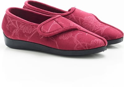 Damart - Pantoffels met klittenband - Dames - Rood - 36