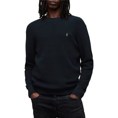 AllSaints Aspen Crew Racing Green Marl Maat: XXL | Sweaters Outlet | Heren | Zwart