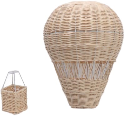 Allecto - Woven Rattan Luchtballon Wanddecoratie voor Kinderkamer