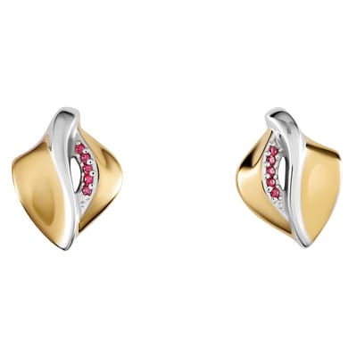 Orphelia 'Anet' Dames 925 Sterling Zilveren Oorbellen - Zilver/Goud ZO-7520/G