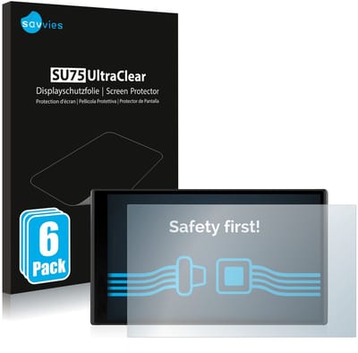 Savvies - Screenprotector voor Garmin DriveSmart 65 / 61 - Folie Beschermfolie transparant 6 Stuks