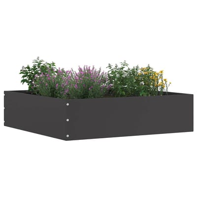 vidaXL - Gazonrand - 50 - x - 50 - x - 13 - cm - Staal - Zwart