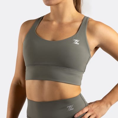 ZEUZ Sport BH Dames - Sportbh, Shock Absorber Sportbeha - Sport BRA voor Fitness & CrossFit - Beha Top - 70% Nylon & 30% Elastaan - Groen - Maat L